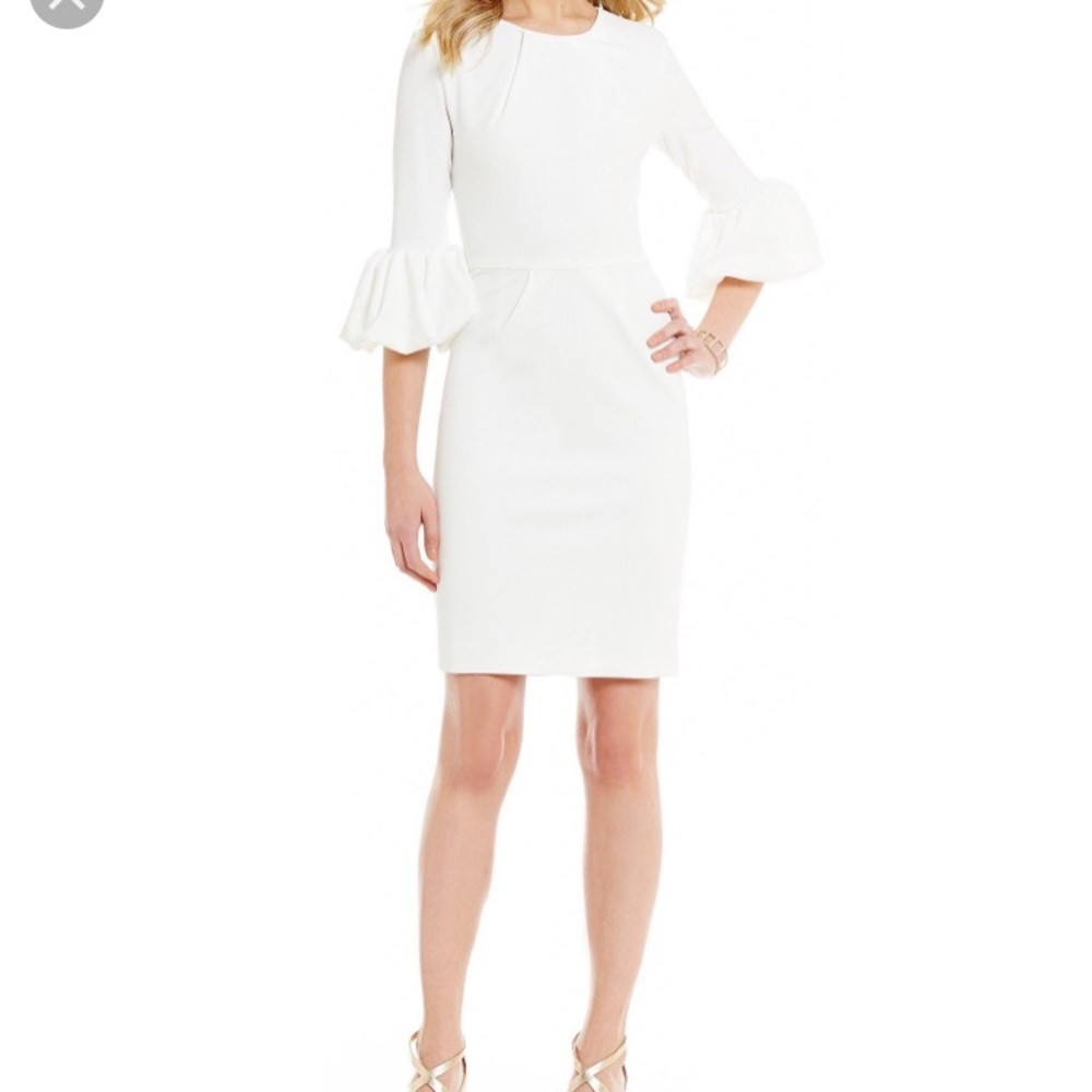 Betsy & Adam white dress, size 10P